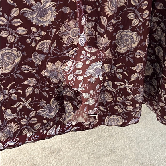 Derek Lam Purple Floral Long Sleeve Dress *torn* - Picture 4 of 11